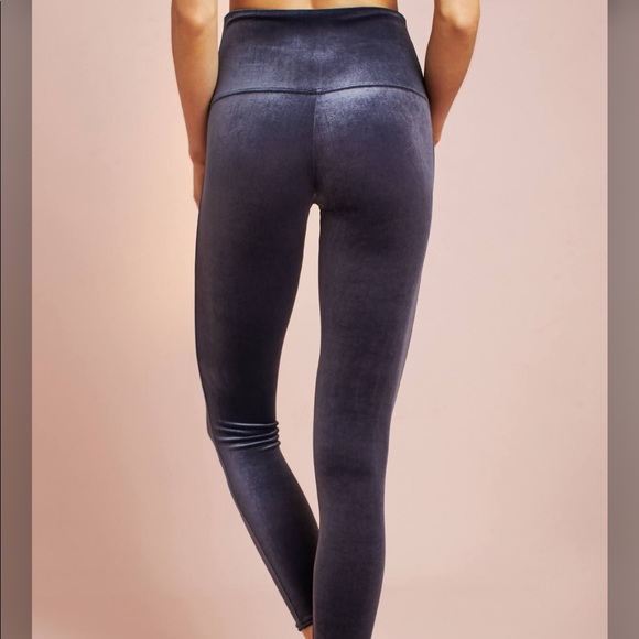 New Spanx Velvet Blue Leggings 